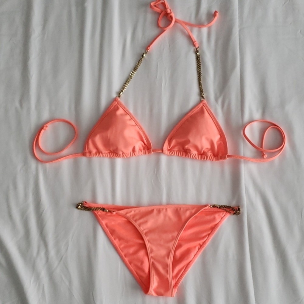 Express Swim SEXY gold accent bikini